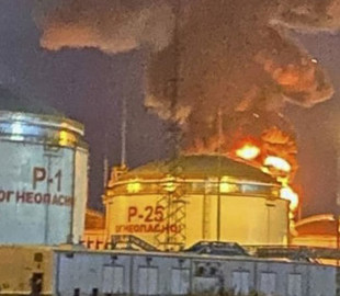 У Тамбовській області РФ унаслідок атаки дрона виникла пожежа на нафтобазі