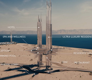 У пустелі збудують саму незвичайну будівлю на планеті