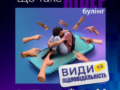 Кіберполіція інформує про відповідальність за вчинення різних видів булінгу