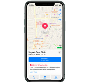 На картах Apple Maps появятся места тестирования на COVID-19