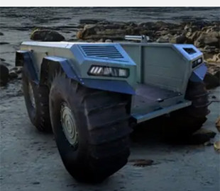 Українські розробники представили бойовий робот-амфібію UNEX UGV