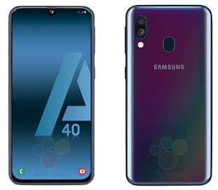 Опубликовано изображение смартфона Samsung Galaxy A40