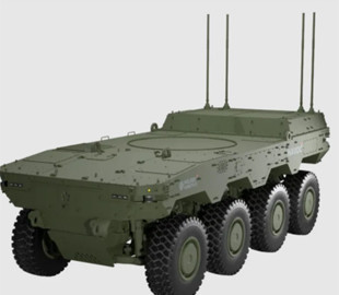 Багатофункціональна та різнопланова: естонські зброярі представили безекіпажну наземну колісну платформу