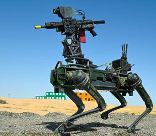 Армія США тестує озброєного робопса на Близькому Сході