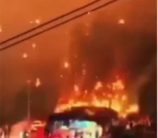 Апокаліпсис у Китаї: через збій під час шоу тисячі дронів спалахнули і впали на людей