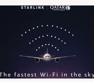 Qatar Airways здійснила рейс першого у світі літака зі Starlink