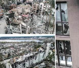 В сети показали разрушенные дома Ирпеня с высоты птичьего полета. Фото