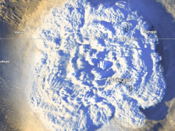 Извержение подводного вулкана у берегов Королевства Тонга повредило подводные интернет-кабели