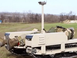 Українські розробники представили роботизовану турель Буря для гранатомета Mk 19