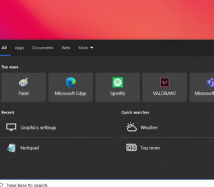 Поиск в Windows 10 получил поддержку тёмного режима